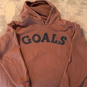 FP Movement by Free People Dusty Mauve color Hoodie with Navy Lettering